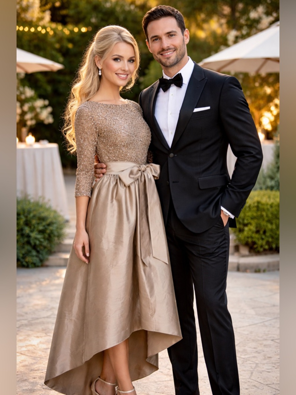 Beaded Bodice Taffeta A-Line Gown
Pisarro Nights